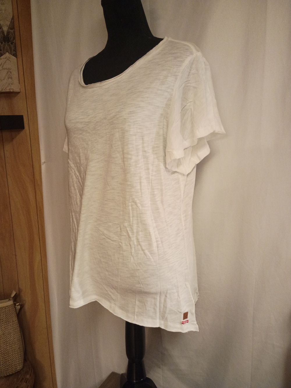 Peace Love World White Short Sleeve Scoop Neck Tee